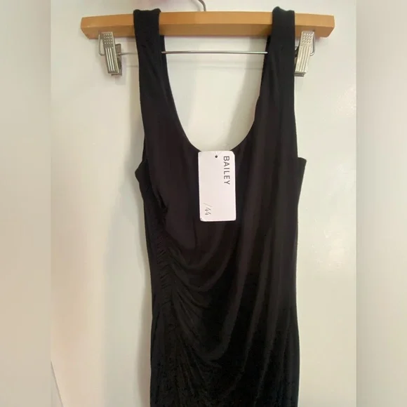 Bailey 44 Black Bodycon Midi Dress Woman’s Size Extra Small - Picture 3 of 7